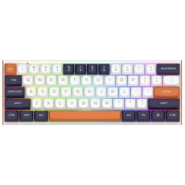 Teclado Gamer Magnético Redragon FIDD K683WBO-RGB-M USB Inglês - Branco