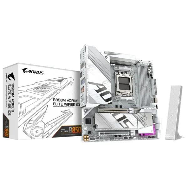 Placa Mãe Gigabyte B850M AORUS Elite Wi-Fi 6E Ice Socket AM5 DDR5 AMD B850