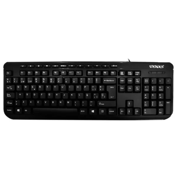Teclado Satellite AK-833 USB Multimídia Espanhol - Preto Com fio