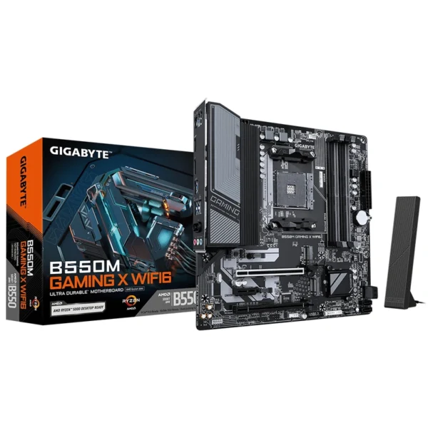 Placa Mãe Gigabyte B550M Gaming X Wi-Fi 6 Socket AM4 DDR4 AMD B550 Micro ATX