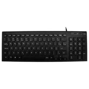Teclado Mtek KB-8501C Slim Compact Mini USB Português - Preto