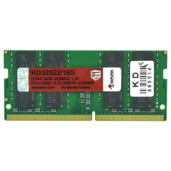 Memória RAM para Notebook Keepdata DDR4 16GB 3200MHz - KD32S2216G SODIMM | KD32S22/16G