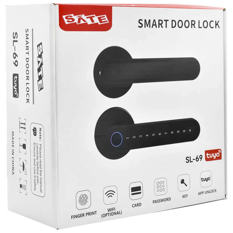 Fechadura Digital Satellite SL-69 Smart Door Lock - Preto - Imagem 2