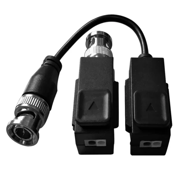 Conector de Vídeo Balun Hikvision DS-1H18SE(C) HD-TVI CVI AHD CVBS - Preto