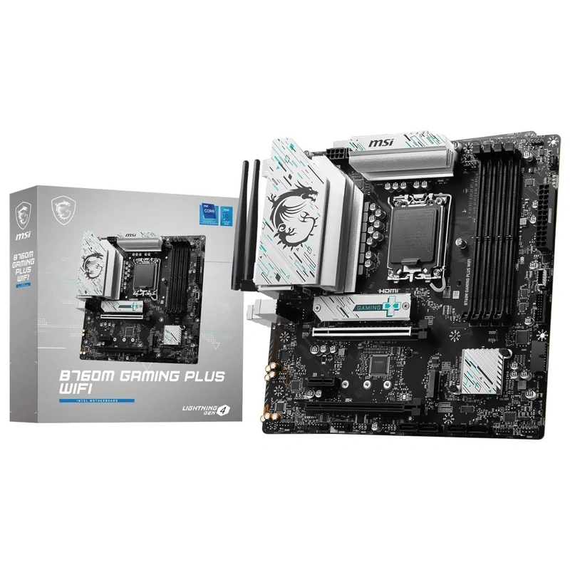 Placa Mãe MSI B760M Gaming Plus Wi-Fi Socket LGA 1700 DDR5 Intel B760 Micro ATX