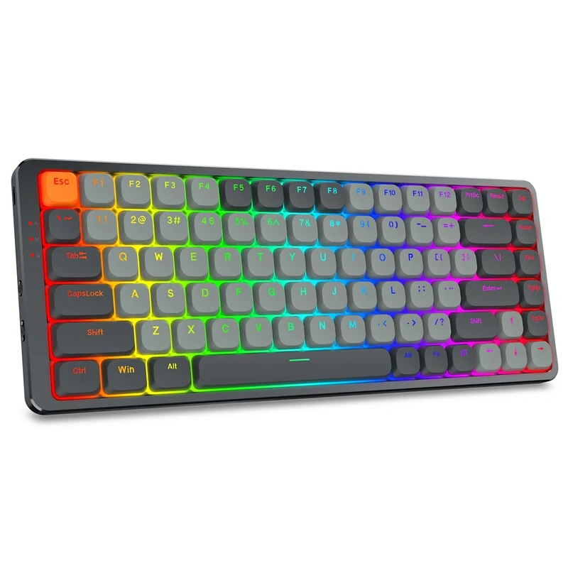Teclado Gamer Mecânico Redragon K652GG-RGB-PRO Azure Wireless RED Inglês - Cinza - Imagem 2