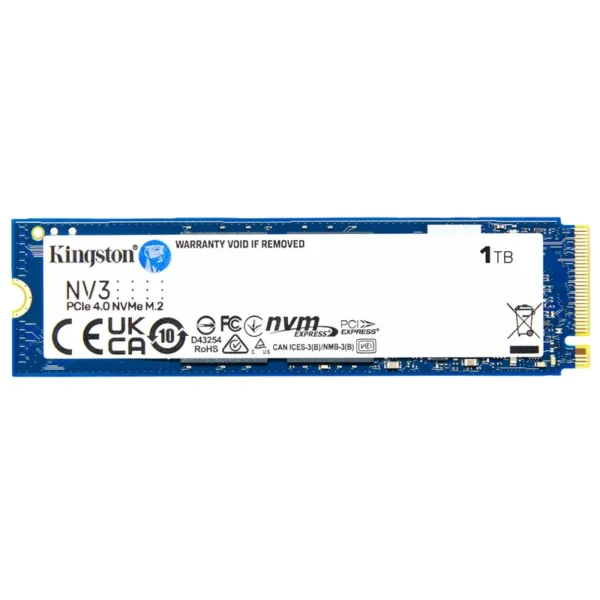 SSD Kingston M.2 1TB NV3 NVMe - SNV3S1000G PCIe Gen 4.0 x4 | SNV3S/1000G