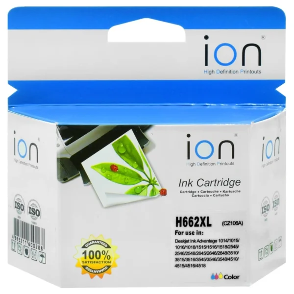 Cartucho de Tinta Ion CZ106A H662XL - Color Para uso em: Deskjet ink Advantage 1014