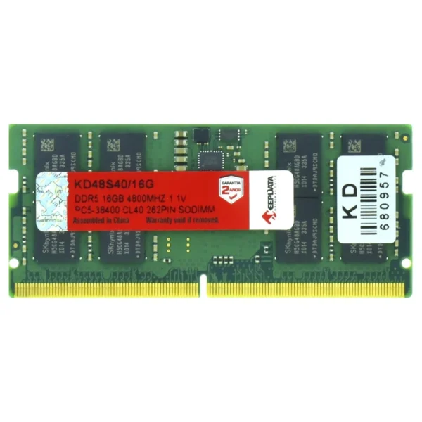 Memória RAM para Notebook Keepdata DDR5 16GB 4800MHz - KD48S4016G SODIMM | KD48S40/16G