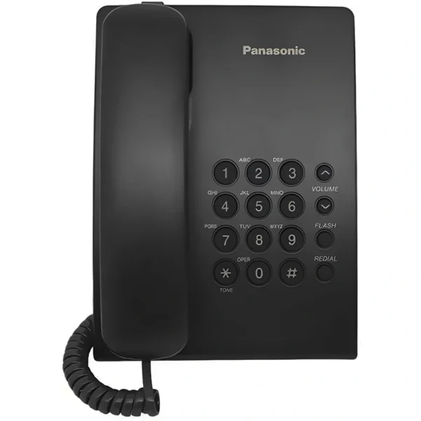 Telefone Panasonic KX-TS500LX1B Com Fio - Preto