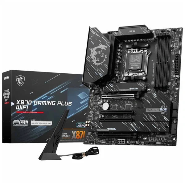 Placa Mãe MSI X870 Gaming Plus Wi-Fi Socket AM5 DDR5 AMD X870 ATX Wi-Fi 7