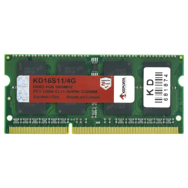 Memória RAM para Notebook Keepdata DDR3 4GB 1600MHz - KD16S114G SODIMM | KD16S11/4G
