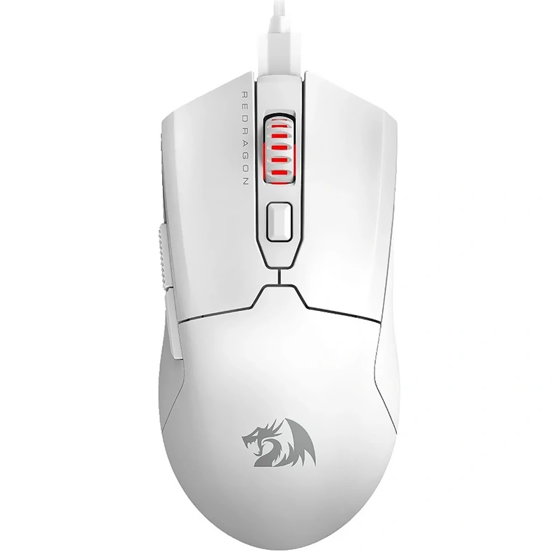 Mouse Gamer Redragon M995W Fyzu USB - Branco Fyzu M995W Com Fio
