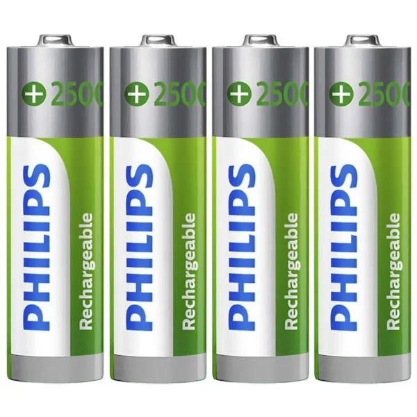 Pilhas Recarregável Philips AA com 4 Pilhas 2500MAH - R6B4RTU2597