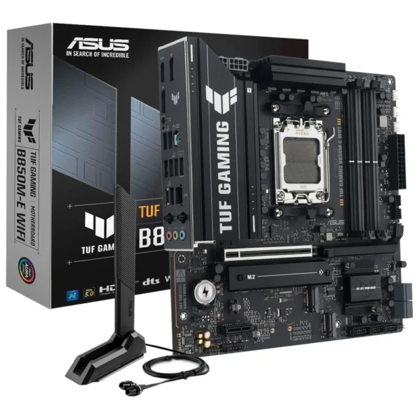 Placa Mãe ASUS TUF Gaming B850M-E Wi-Fi Socket AM5 DDR5 AMD B850 Micro ATX