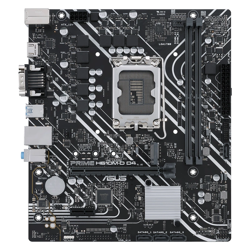 Placa Mãe ASUS Prime H610M-D D4 Socket LGA 1700 VGA DDR4 Intel H610 Micro ATX - Imagem 3