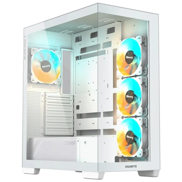 Gabinete Gamer Gigabyte GB-C500PI Panoramic Stealth Ice Mid Tower 4 Cooler ARGB - Branco