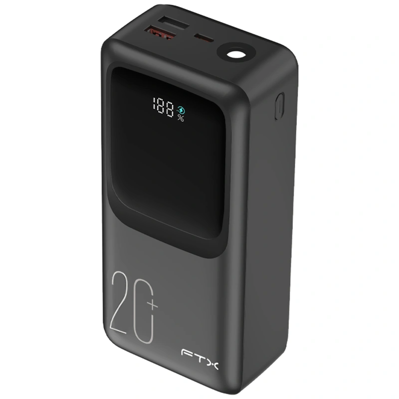 Carregador Portátil FTX PB-20LCD-BK 20000MAH USB USB-C 22.5W - Preto - Imagem 2