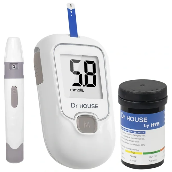 Medidor de Glicose Dr House G-425 Kit 25AG25TI - Branco Dr House G-425-1