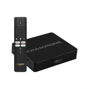 Receptor FTA Champions Fire 4K Ultra HD com IPTV de 16GB2GB RAM - Preto