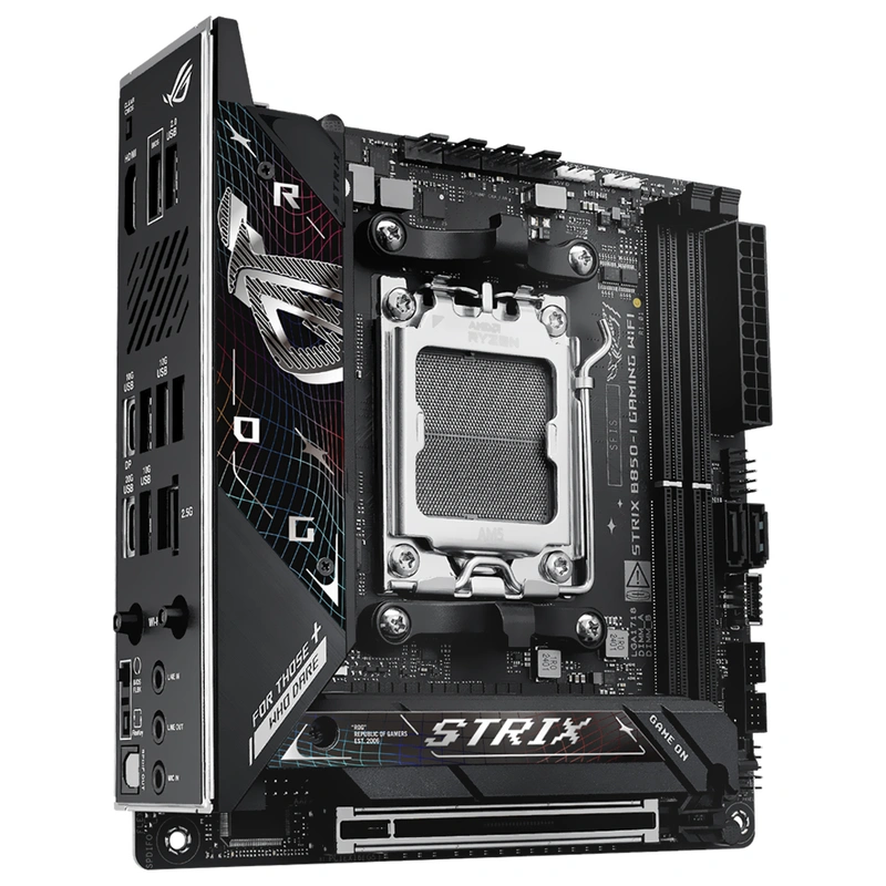 Placa Mãe ASUS ROG Strix B850-I Gaming Wi-Fi Socket AM5 DDR5 AMD B850 Mini ITX - Imagem 3