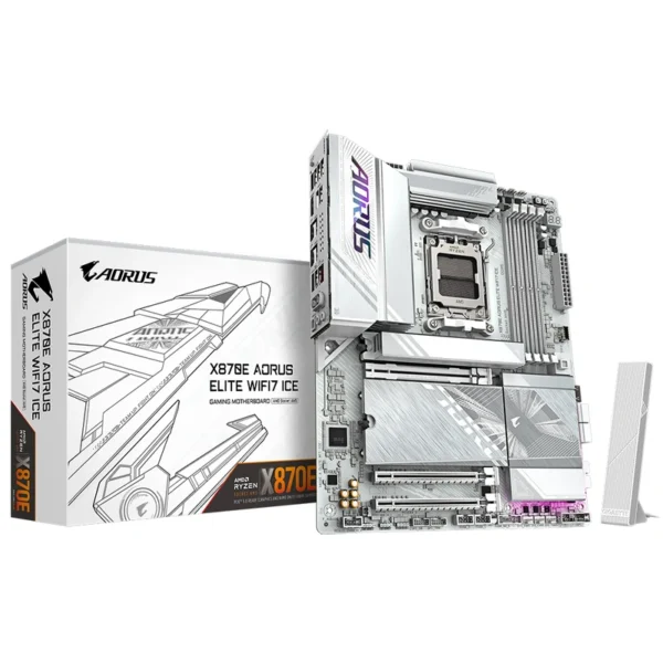 Placa Mãe Gigabyte X870E AORUS Elite Wi-Fi 7 Ice Socket AM5 DDR5 AMD X870E