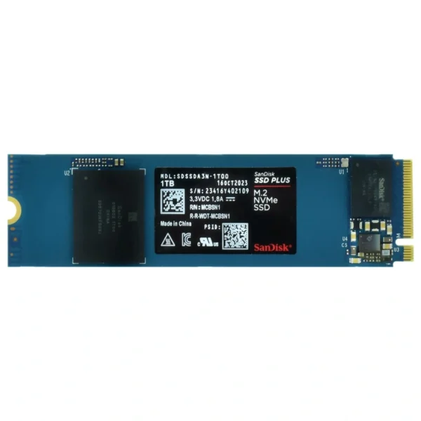 SSD SanDisk M.2 1TB Plus NVMe - SDSSDA3N-1T00-G26 PCIe Gen 3
