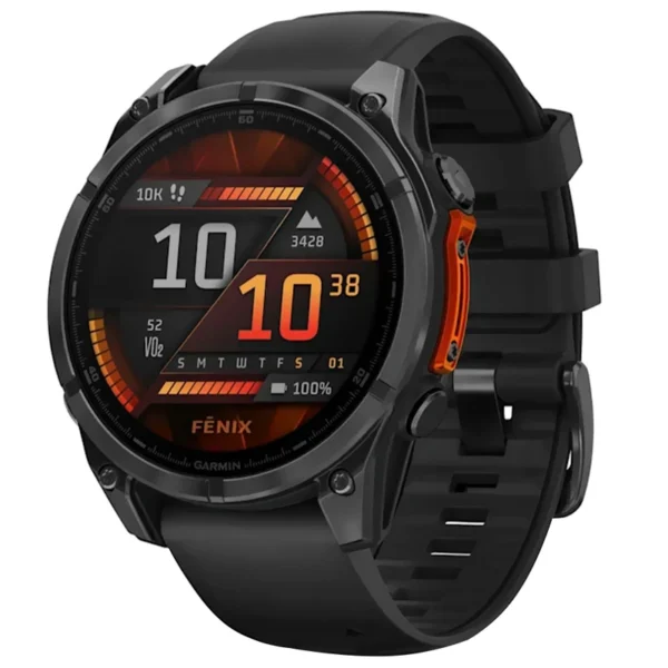Relógio Garmin Fenix 8 AMOLED - Slate Cinza (010-02904-00) 10 ATM Bluetooth - ANT+ - Wi-Fi