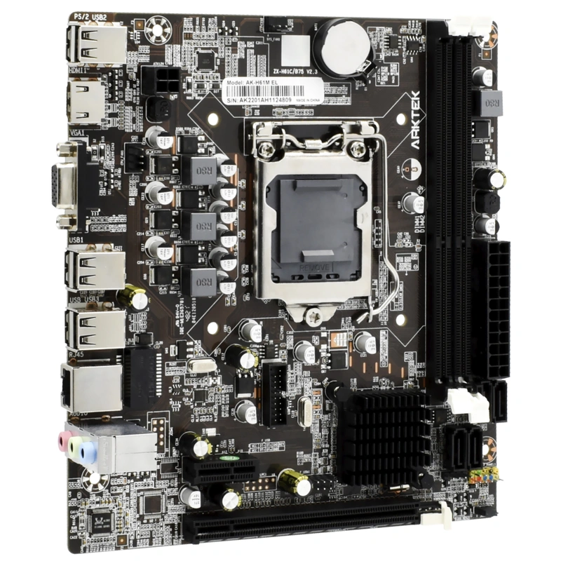 Placa Mãe Arktek AK-H61M EL Socket LGA 1155 VGA DDR3 Intel H61 Micro ATX - Imagem 2