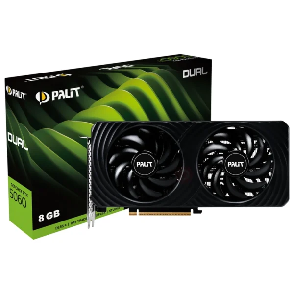 Placa de Vídeo Palit Dual 8GB GeForce RTX5060 GDDR7 - NE75060019P1-GB2063D | 7680 x 4320
