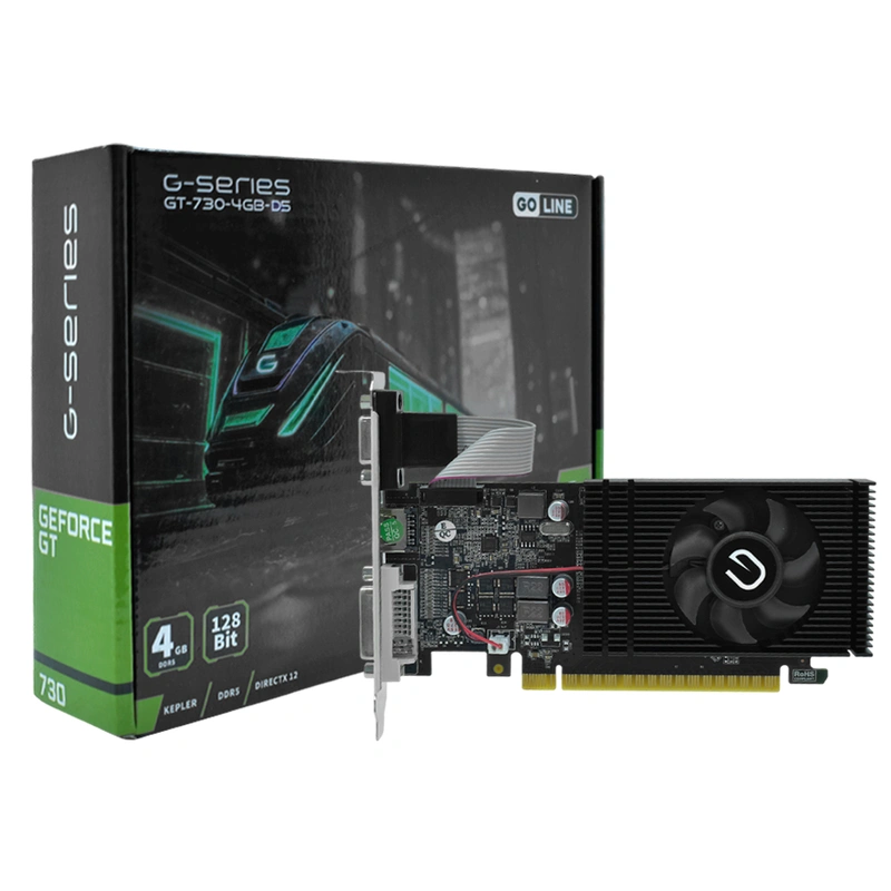 Placa de Vídeo Goline 4GB GeForce GT740 GDDR5 - Low Profile GT-740-4GB-D5 | G Series