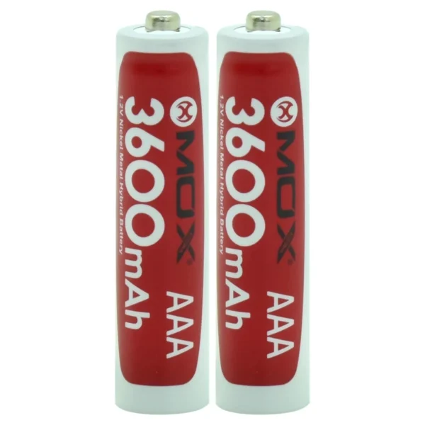 Pilhas Recarregável Mox AAA com 2 Pilhas 3600MAH - MOB2AAA36