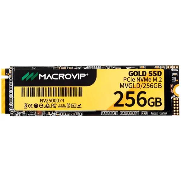 SSD Macrovip M.2 256GB Gold NVMe - MVGLD256GB PCIe Gen 3 x4 | Dourado | MVGLD/256GB