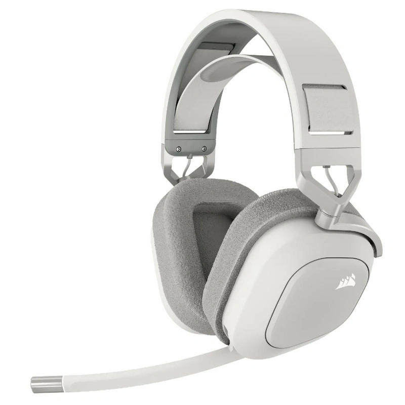 Headset Gamer Corsair HS80 RGB Wireless - Branco Cinza (CA-9011236-NA) | USB Receiver