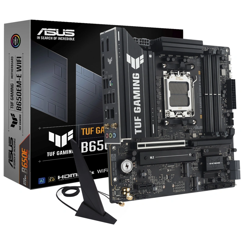 Placa Mãe ASUS TUF Gaming B650EM-E Wi-Fi Socket AM5 DDR5 AMD B650 Micro ATX