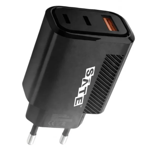 Carregador Tomada Satellite A-CC1202 USB 2 USB-C 12W - Preto