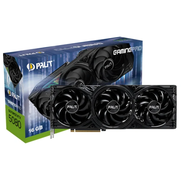 Placa de Vídeo Palit Gaming Pro OC 16GB GeForce RTX5080 GDDR7 - NE75080S19T2-GB2031A
