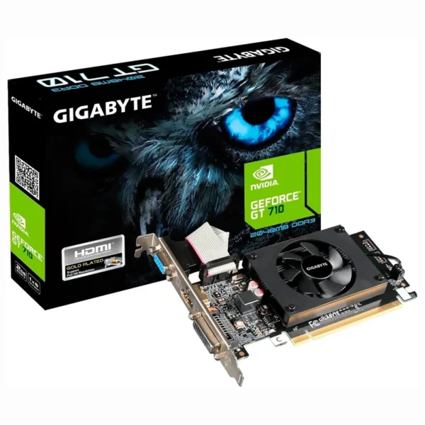 Placa de Vídeo Gigabyte Low Profile 2GB GeForce GT710 DDR3 - GV-N710D3-2GL | 4096 X 2160