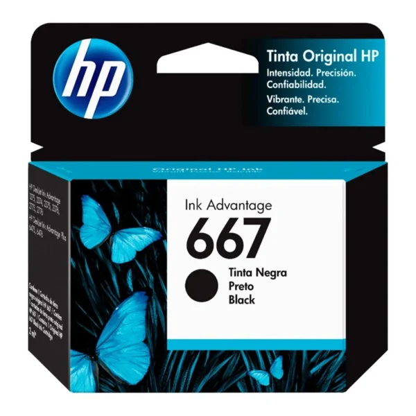 Cartucho de Tinta HP 3YM79AL 667 - Preto 667 3YM79AL | 2 ml