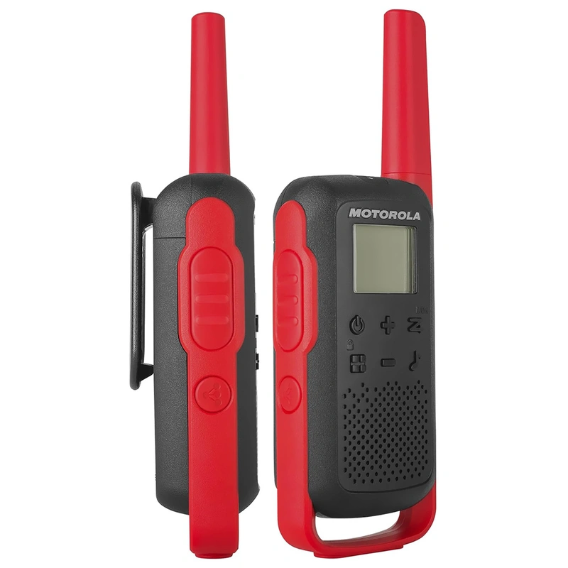 Walkie Talkie Motorola T210 FRS GMRS 20 Milhas Bivolt - Preto Vermelho | TALKABOUT T210 - Imagem 2