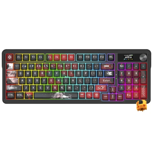 Teclado Gamer Mecânico Redragon K719AK-RGB-PRO Artemis Pro Wireless RGB Inglês - Preto