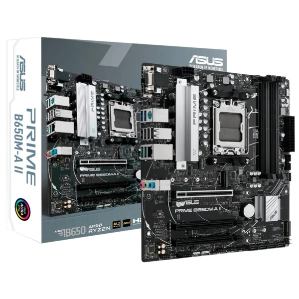 Placa Mãe ASUS Prime B650M-A II Socket AM5 VGA DDR5 AMD B650 Micro ATX