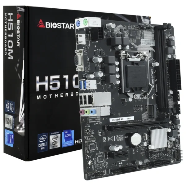 Placa Mãe Biostar H510MHP 4.0 Socket LGA 1200 DDR4 Intel H470 Micro ATX