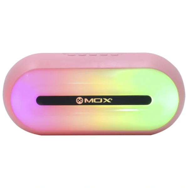 Caixa de Som MOX MO-MS15 Bluetooth USB FM - Rosa 120W 500 mAh