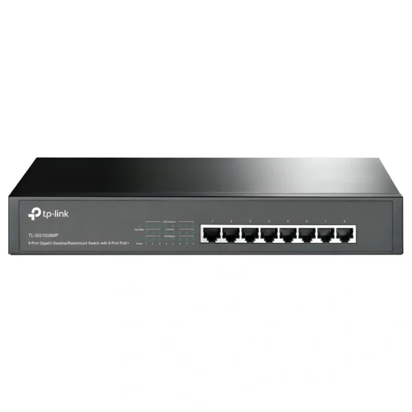 Hub Switch TP-Link TL-SG1008MP Poe+ Racmount 8 Portas - 101001000Mbps | Preto