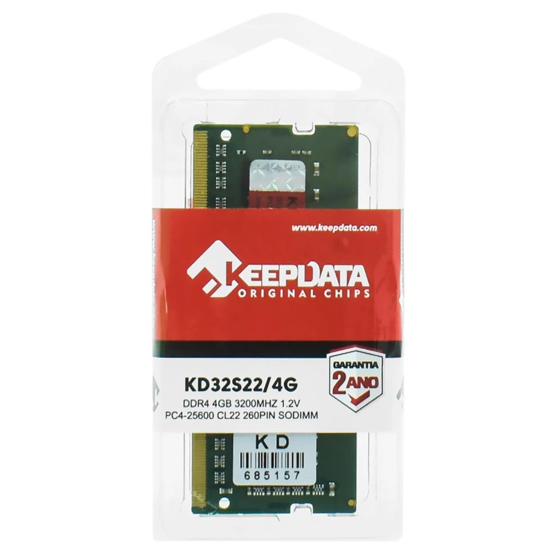 Memória RAM para Notebook Keepdata DDR4 4GB 3200MHz - KD32S224G SODIMM | KD32S22/4G - Imagem 3