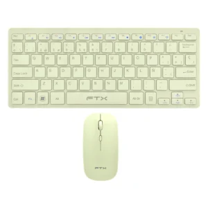 Teclado + Mouse FTX GK03S Wireless Espanhol - Dourado