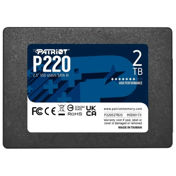 SSD Patriot 2TB P220 2.5 SATA 3 - 6Gb/s P220S2TB25