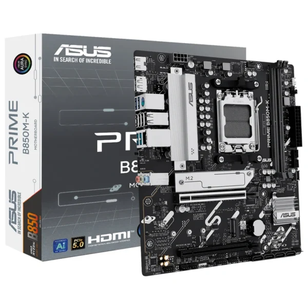 Placa Mãe ASUS Prime B850M-K Socket AM5 DDR5 AMD B850 Micro ATX | 4 Conectores SATA
