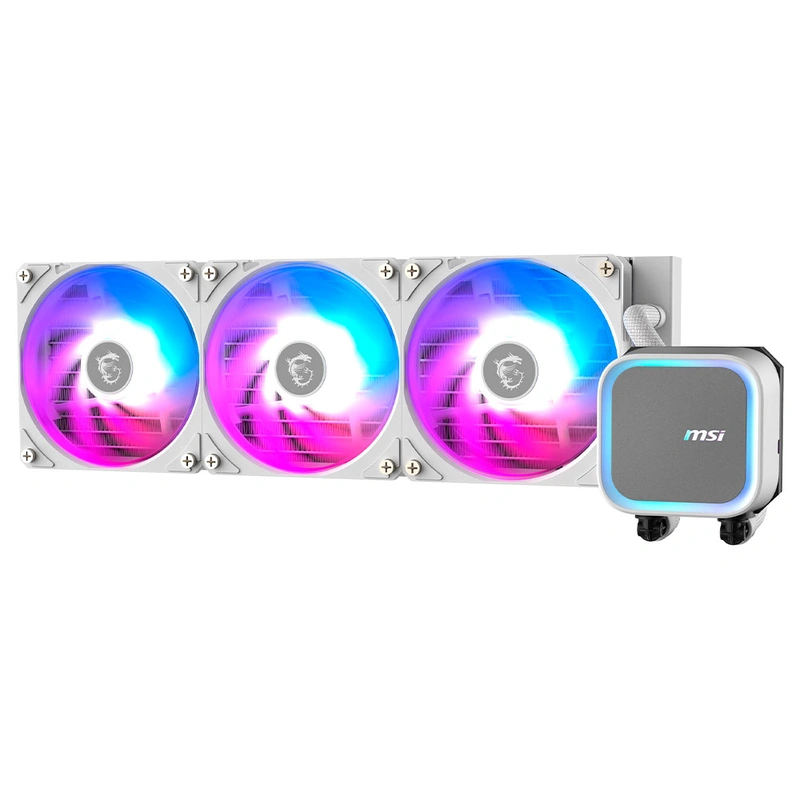 Water Cooler MSI Mag Coreliquid A13 360 White Intel 1150-1851 AMD AM5-AM4 ARGB 360MM - Imagem 2